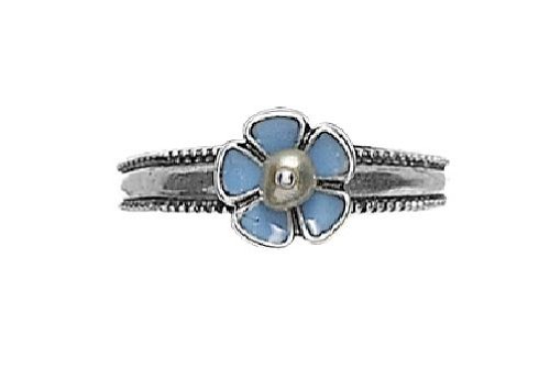 Pilgrim Damen-Ring Verstellbar Flower And Pearls Versilbert, Braun & Blau 525-204 Preisvergleich