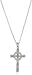 The Vatican Library Collection Presbyterian Silver-Tone Light Sapphire Cross