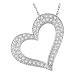 14kt White Gold & 1/4-ct Diamond Heart Pendant