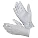 White Cotton Parade Gloves, Snap Cuff, Medium