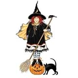 Mary Lake-Thompson Witch on Pumpkin Halloween Apron