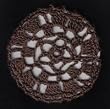 Chocolate Brown Star Pattern Crocheted Hair Bun Cover- LARGE