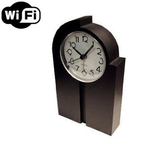 Wireless Spy Camera with WiFi Digital IP Signal, Recording & Remote Internet Access (Camera Hidden in a Design Clock)