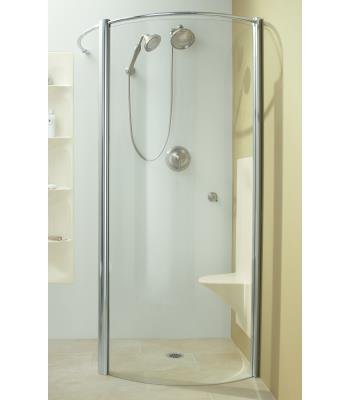 Kohler K-705788-L-SHP Cyan Left-Hand Walk-In Curved Panel, Bright Polished Silver