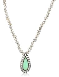Katie Diamond "bea" Silver Necklace Chrysoprase Mystic Labradorite Strand Necklace