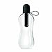 Bobble Classic Water Bottle, Filtered Water, BPA-Free Reusable Bottle, Soft Touch Carry Cap with Replaceable Carbon Filter for Sustainable Water and Hydration 18.5 oz (Black)