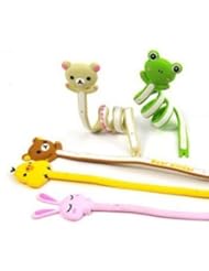 Eshop Cute Cable Tie 5-pc[ Frog,pink Rabbit, Poult,bears ,] Cord Organizer Earphone Wrap Winder/ Fixer Holder/cord Manager/cable Winder