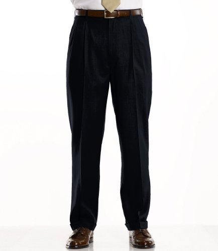 Traveler Washable Wool Solid Pleated Pants
