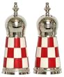 Decorative Salt and Pepper Shakers With Inlaid Bone Sides