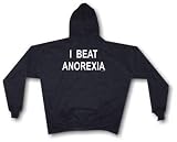 I BEAT ANOREXIA Men's Hoodie Sweat Shirt Small thru 4XL