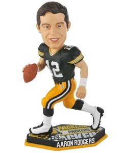 Green Bay Packers NFL Aaron Rodgers Forever Collectibles Thematic Base Edition Bobble Head