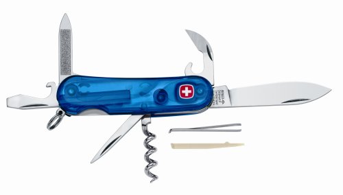 Wenger Original Schweizer Offiziersmesser Evolution Griffschalen 8-teilig, transparent-bla Preisvergleich