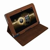 Navitech Braune Executive Echte Premium Leder Flip Trage Tasche/Cover/Case Mit Einställbarem Ständer Für Das Acer Aspire ICONIA TAB W500 & W501 10.1 inch Wireless, Bluetooth, Windows 7 Home Premium 32-b
