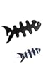 Black Fishbone Headphone / Earphone Smart Cord Wrap