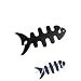 Black Fishbone Headphone / Earphone Smart Cord Wrap