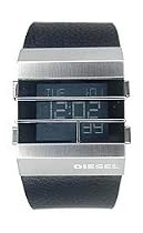Diesel Men's Silver-Tone Digital Quartz Leather Watch #DZ7069