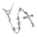 Sterling Silver Rhodium Plated Rosary - 6 mm