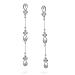 14K White Gold Diamond Bar/Drop Earrings
