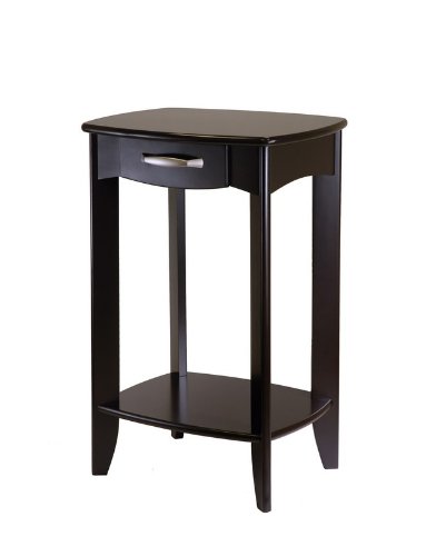 Danica Side Table - Espresso Wood (Dark Espresso) (30H x 20W x 15.98D)