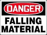 DANGER FALLING MATERIAL 18 x 24 Adhesive Vinyl Sign