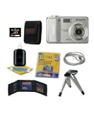 Fuji FinePix F470 Silver 6MP Digital Camera w/ Bonus Kit