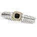 925 Silver & Onyx Bracelet with 18k Gold Accents