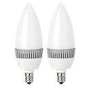 TCP RLDCT5W27KF2 LED Frosted Torpedo - 40 Watt Equivalent (5w) Soft White (2700K) Candelabra Base Dimmable Decorative Light Bulb 2-Pack