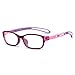 Fantia Unisex Child Non-Prescription Glasses Frame Clear Lens Kids Eyeglasses (Purple)