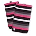 Glam Rox Mobile Phone, iPod, iPod Touch or iPhone microfibre sock that actually cleans your screen Black with Pink/White/Grey Stripes 105