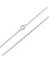 Bling Jewelry 925 Sterling Silver Necklace Round Ball Bead Chain 180 Gauge