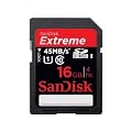 Sandisk 16GB Extreme SD Card (SDHC) 45MB/s - Class 10