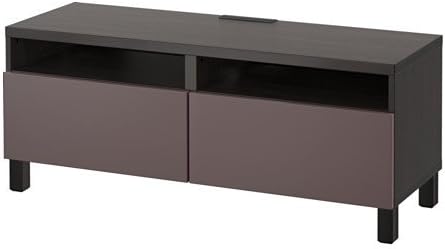 Ikea TV unit with drawers, black-brown, Valviken dark brown 8204.11112.1810