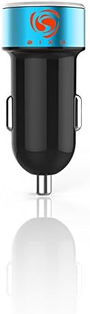 Bixu 12-24V Dual USB Port 5V 4.8A USB Car Charger for iPhone 6 Plus/6S/6/5S/5/4S, iPad, Samung Galaxy,Tablets with Free Cable Ties Black+Blue