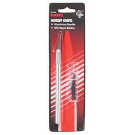 HOBBY EXACTO SLANT-TIP KNIFE W/ 5 EXTRA BLADES