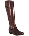 Corso Como brick leather 'Salvadore' buckle riding boots