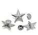 Housweety 50 Sets Silver Tone Star Spike Rivet Studs Spots 16mmx15mm(5/8