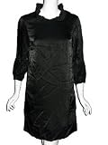 Minden Chan Roll Neck Zip Back Dress in Black