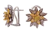 14K 2-Tone Gold Diamond Earrings