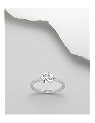 Flower CZ Ring In 92.5 Sterling Silver