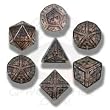 Nuke Transparent/Black 7-piece Dice Set