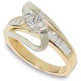 1ctw Two Tone Princess Cut Engagement Ring