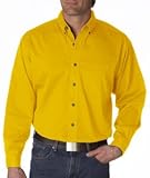 High Quality Men's Long Sleeve Cypress Denim with Pocket - Yellow, Large