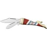 Rough Rider Knives 1163 Large Stoneworx Lady Leg Knife with Turquoise & Mother of Pearl Custom Handles