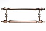 Top Knobs M821-18 Pair Somerset Finial Back to Back Door Pull Copper