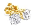 1/2 ctw Round Diamond Stud Earrings in 14K Gold