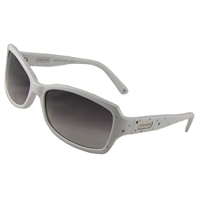 Coach Sunglasses, Chelsea S426, White Frame  Fade Grey Lenses  Crystals