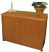 Arrow Model 98700 Oak Embroidery Machine Airlift Credenza With Large Opening and Quilting Extension