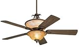 Emerson Fans CF160RTI Rustico Ceiling Fan Olde Iron With Washed Oak / Honey Maple Blades