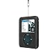 APPLE IPOD NANO 3G 3rd GENERATION 4GB/8GB BLACK Leather Cover Hard Plastic Snap-On Protective Carrying Case With Landyard