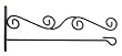 Black Scroll Metal Wall Bracket & Hook